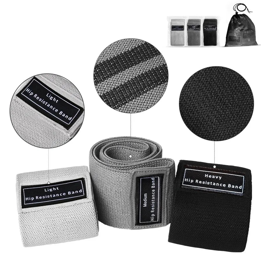 Bandes d'entraînement - élastiques pour fessiers et cuisses - Resistance 8 à 30 kgs