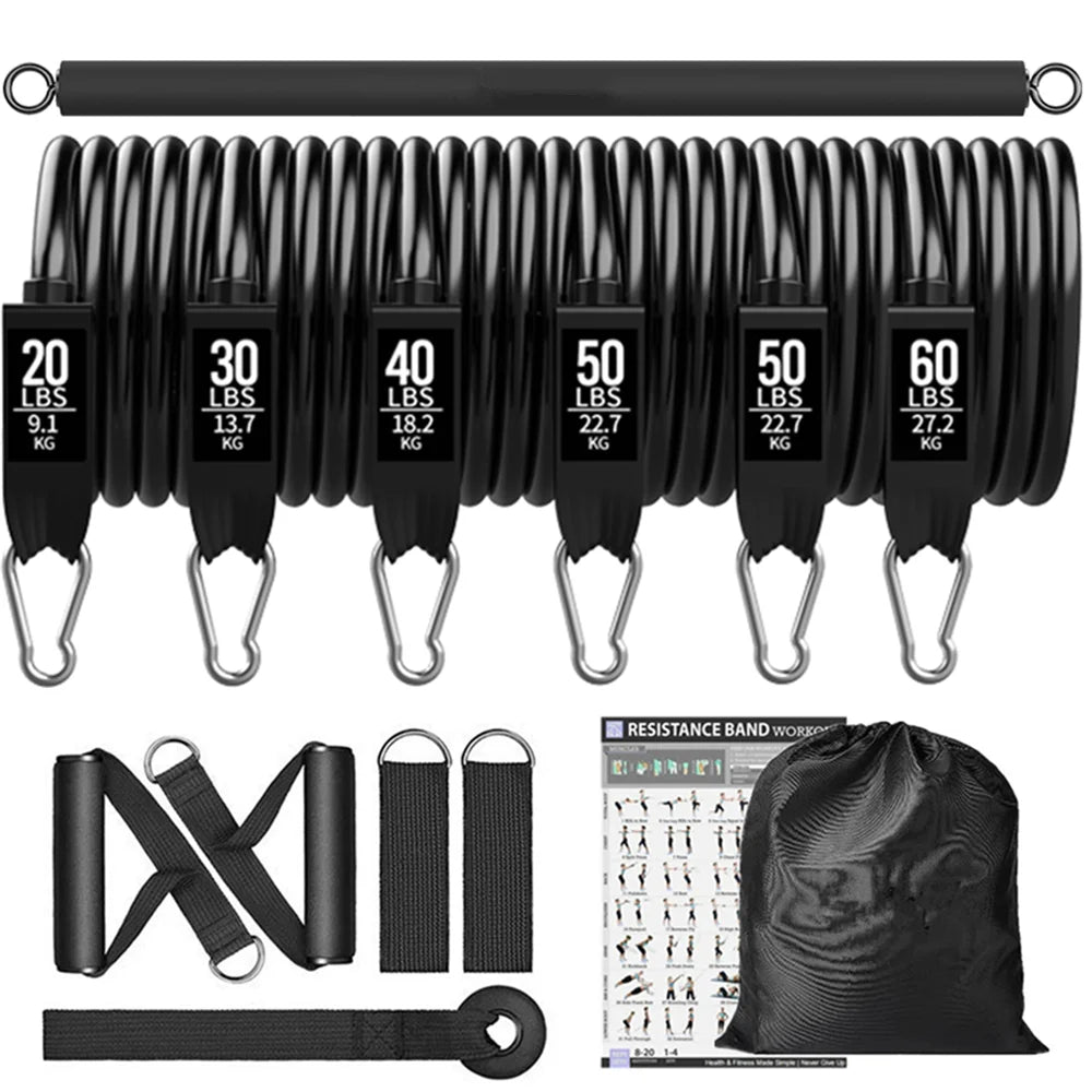 Barre d'entraînement - ensemble de bandes de résistance - corde de traction - extenseur d'entraînement