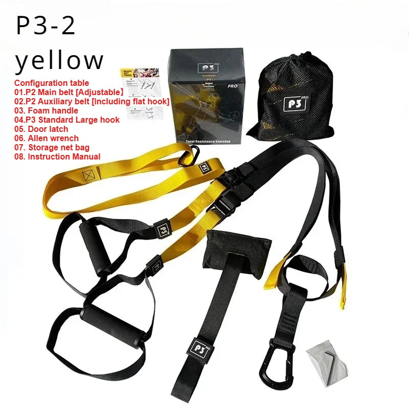 New 1 Set Suspension Training Strap Fitness Strength Power Suspension Trainer Yoga Strap Wall Mount Professional Trx Tensioner