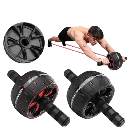 Roue Abdominale Multifonction – Équipement de Fitness Complet à Domicile | Roue de Gainage Antidérapante et Compacte