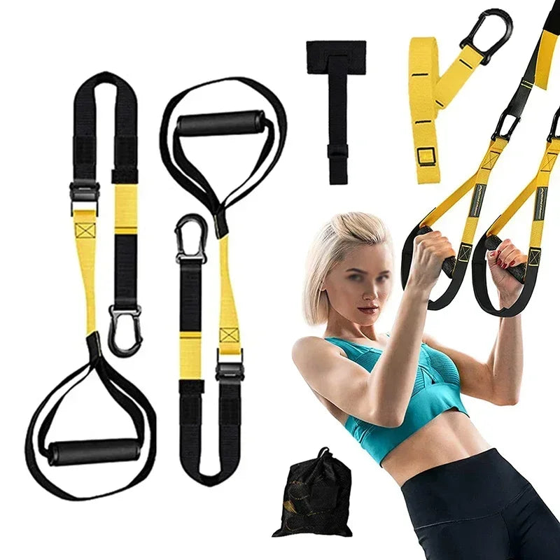 New 1 Set Suspension Training Strap Fitness Strength Power Suspension Trainer Yoga Strap Wall Mount Professional Trx Tensioner