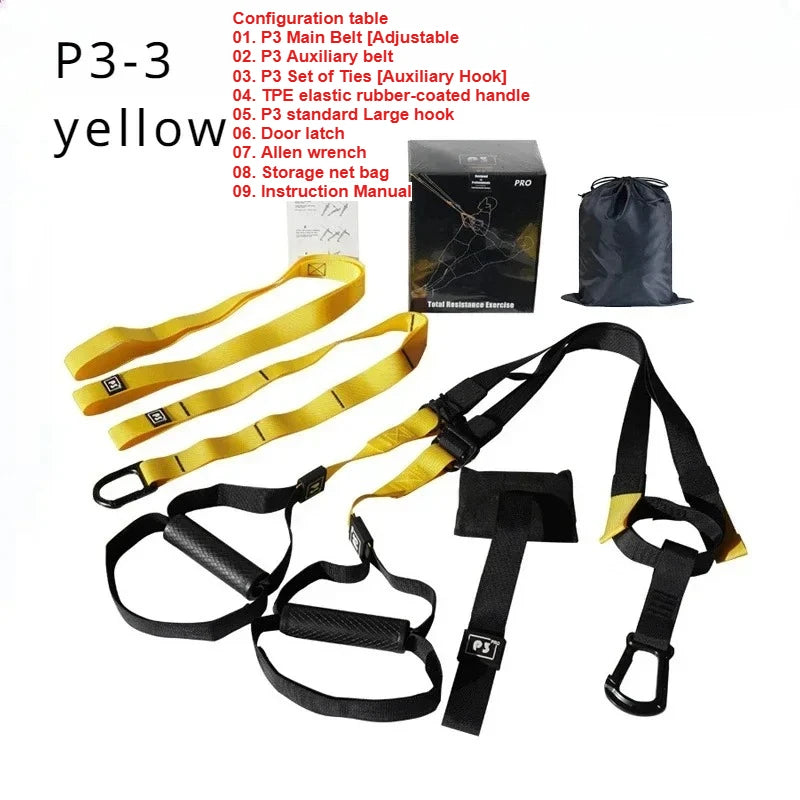 New 1 Set Suspension Training Strap Fitness Strength Power Suspension Trainer Yoga Strap Wall Mount Professional Trx Tensioner