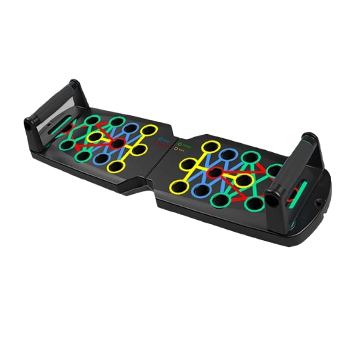 Planche de Pompes Intelligente Pliable – Push-Up Board à Comptage Automatique | Entraînement Complet du Haut du Corps, Poignées Antidérapantes & Système à Code Couleur