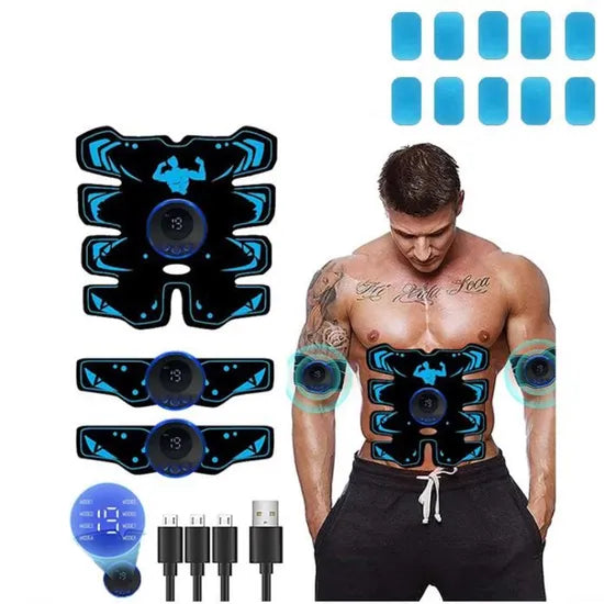 Ceinture Abdominale EMS - Electrostimulateur Musculaire pour Abdomen/Bras/Jambes